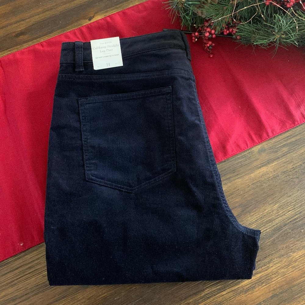 TALBOTS | Corduroy Straight Leg Pant size 14